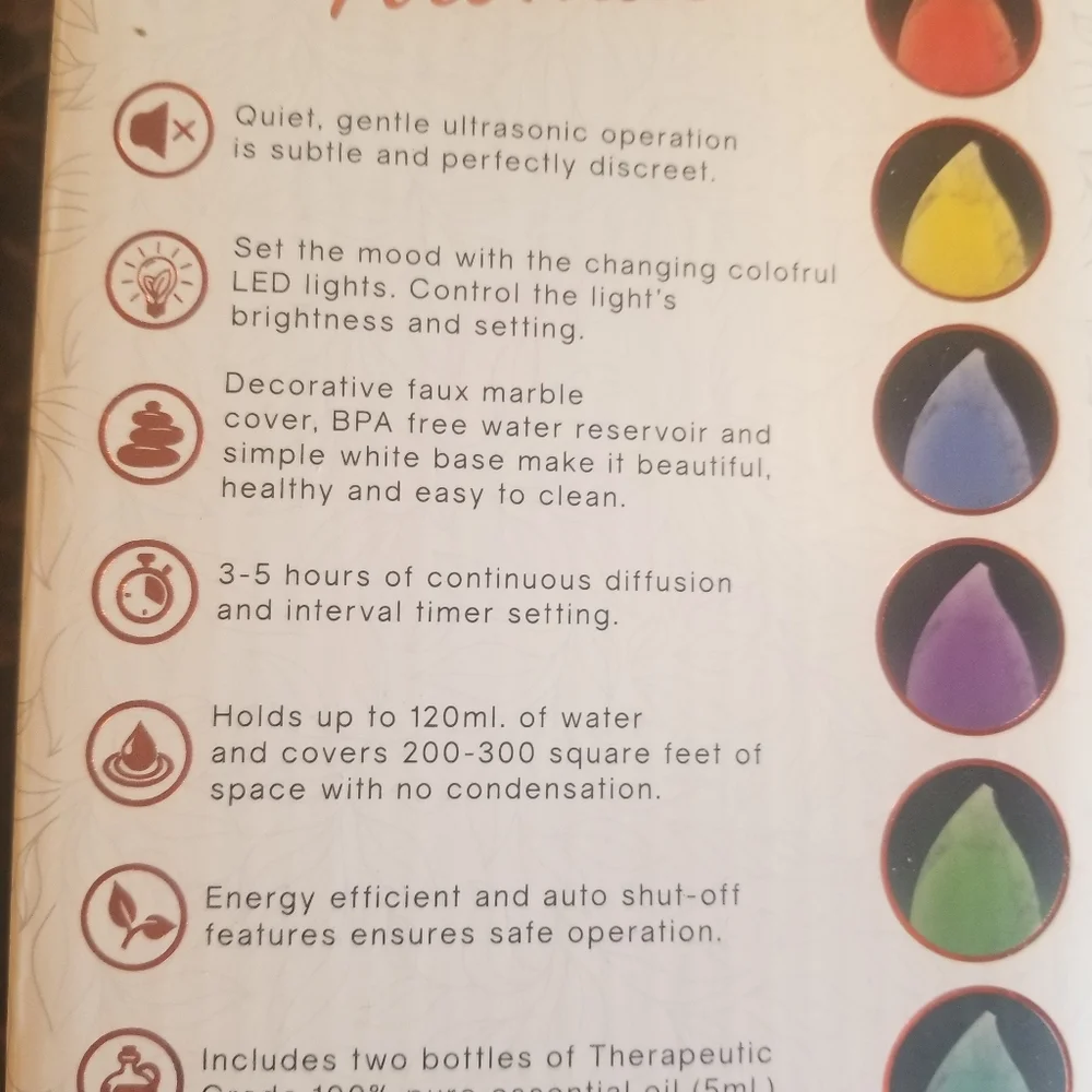 Two Aromatherapy Essential Oil Diffusers New - Picture 4 of 5